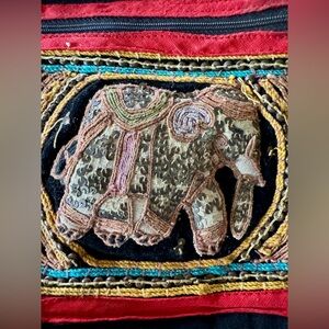Embroidered Elephant Mini Bag - Multicolor